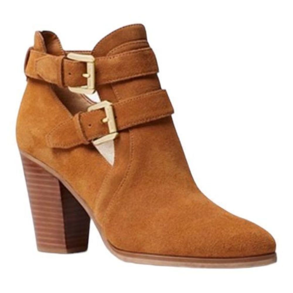 NEW WITH BOX & GIFT BOX- Michael Kors Walden Suede Bootie, Size 9.5 Acorn